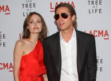 Angelina Jolie and Brad Pitt. Photo: Andrew Evans / PR Photos