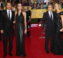 Angelina Jolie, Stacy Keibler and Their Beaus Have Awkward Run-In