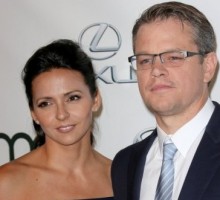 Celebrity Couple: Matt Damon and Wife Luciana Renew Wedding Vows