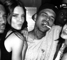Kendall and Kylie Jenner Make Celebrity Gossip Headlines Cozying Up to Chris Brown and Trey Songz at Party